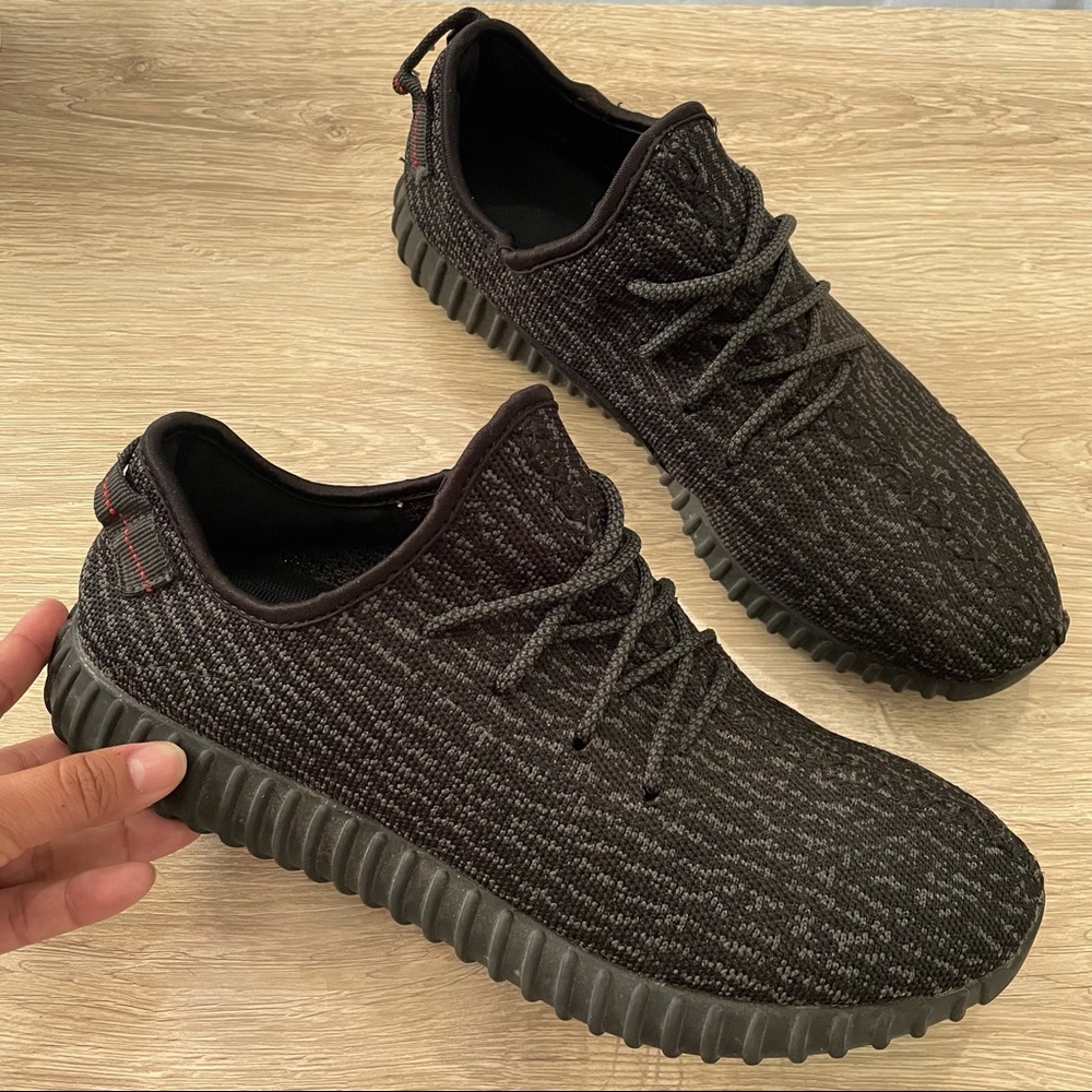 Adidas Black Gray Boost YZY Sneakers 12.5